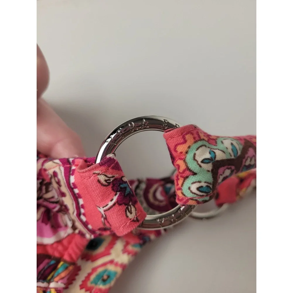 Vera Bradley Pink Paisley Quilted Cotton Hobo Shoulder Bag Floral Geometric